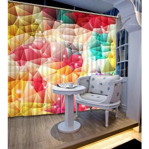 Custom any size colorful window curtain living room blackout curtains for bedroom