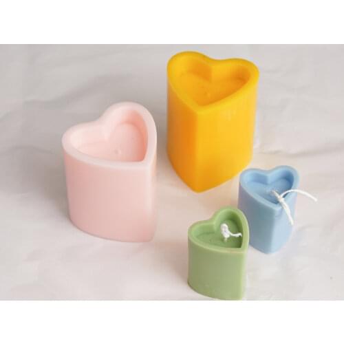 New Heart Shaped Candle Plastic Mold DIY Love Heart Candle Acrylic Mold DIY Candle Pc Mold Candle Mould Candle Making