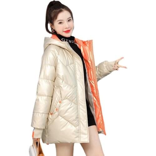 New Winter Parkas Warm Women Jacket Hooded Long Coat Fashion Female Basic Coats Cotton Padded Parka Outerwear Snow Wear Overalls
