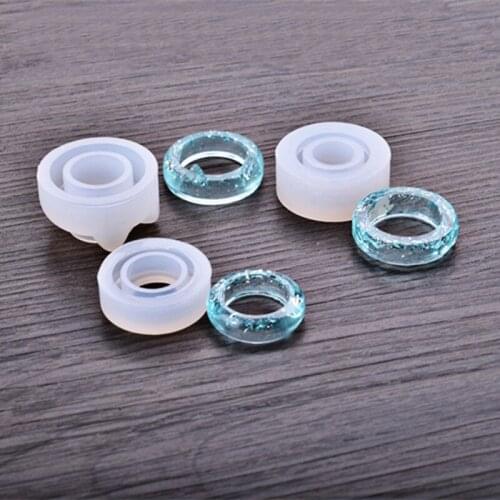 1 PCS Transparent Ring Silicone Mold DIY Jewelry Making Tool Moulds UV Epoxy Resin Decorative Craft 16mm 17mm 18mm