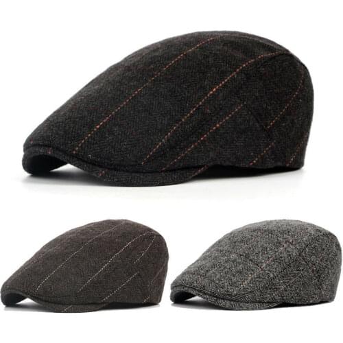 Chic Men Flat Beret herringbone Cap Peaky Blinders Newsboy Baker Boy Hat