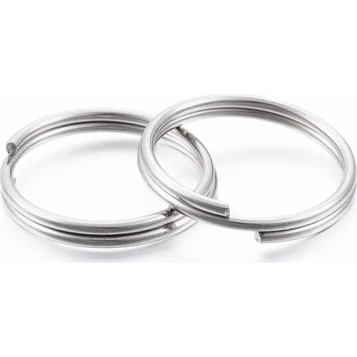 100pcs 304 Stainless Steel Split Rings Jump Ring for Jewelry Making Chandelier Connectors Keys Connector accessories F60