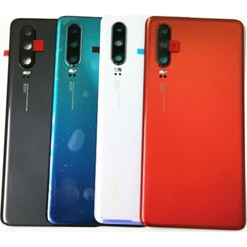 For Huawei P30 Glass Battery Cover Back Cover Housing Case With 3M Adhesive+Camera Lens