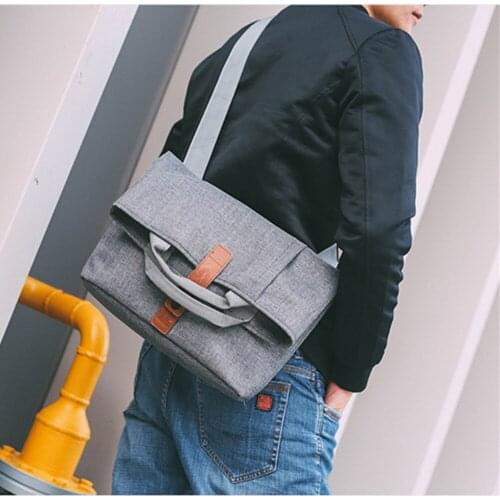 Mens retro messenger bag waterproof shoulder pack male handbag travel mobile phone tablet casual storage multi pocket packet A4