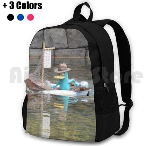 Perry Agent P Outdoor Hiking Backpack Waterproof Camping Travel Walt Animation Animation Pixar Pixar Animation Classic