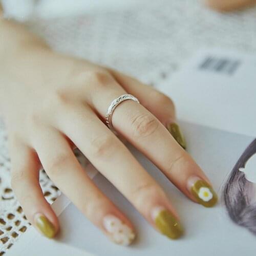 Vintage Ring Men And Women Simple Fashion Carved Couple Cloud Pattern Jewelry Ring Silver Color Rings