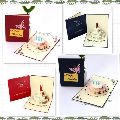 Pop Up Card 3D Pop Up Greeting Cards for Birthday, Cake Pop Up Card Thank You Card with Envelope for kids