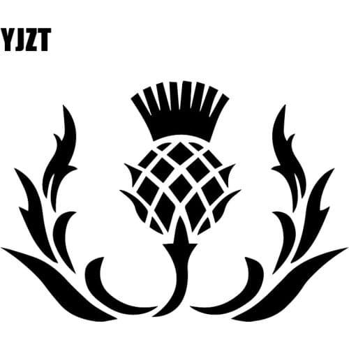 YJZT 16.7X11.5CM Scottish Thistle Flower Art Vinyl Car Sticker Bumper Decoration Decals C25-0689