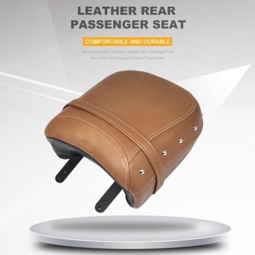 Motorcycle Desert Tan/Black Leather Rear Passenger Seat For Indian Chief Vintage Chieftain Roadmaster