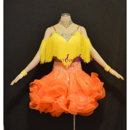 KAKA-NL1517,Women Dance Wear,Pear Beading Latin Dress,Salsa Dress Tango Samba Rumba Chacha Dress,women dance dress