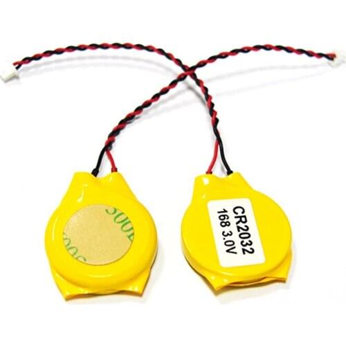 2pcs CR2032 2032 Battery Wire 2pin Laptop Motherboard BIOS CMOS Battery 3v 20 X 3.2 (mm) with Wire Disassemble