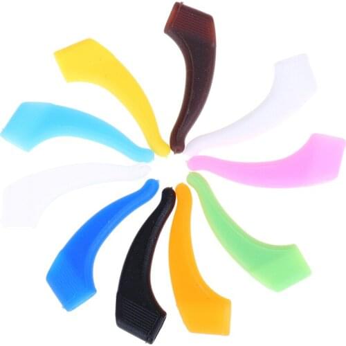 2pcs Silicone Candy Color Anti Slip Easy To Use Glasses Ear Hooks Eyeglasses Grip Temple Holder Accessories For Sports Eyewear
