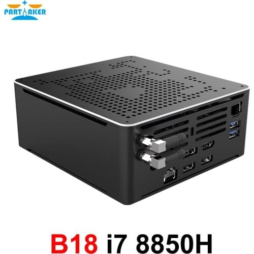 2020 New Intel Mini PC Core i7 8850H 2 Intel Lans Windows 10 2*DDR4 64GB 2*M.2 PCIE Micro PC Mini Computer 4K HTPC DP HDMI