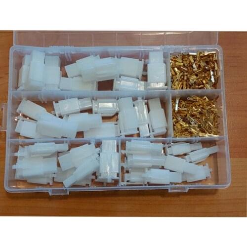 290 Pcs 2.8mm 2 3 4 6 9 Pin way Automotive Motorcycle Electrical Male Female Wire Connector Plug Socket Kit With Brass Terminals