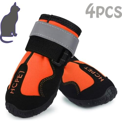 Hot style 4PCS Dog shoes Waterproof boots four seasons shoes outdoor non-slip resistant and Warm for medium to large dogs
