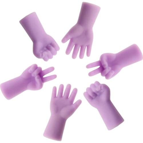 Knitting Needle Tail Pin Cap 6pcs New Home DIY Rock Paper Scissors Rubber Sweater Needle Cap Anti-slip Anti-dropping Soft New