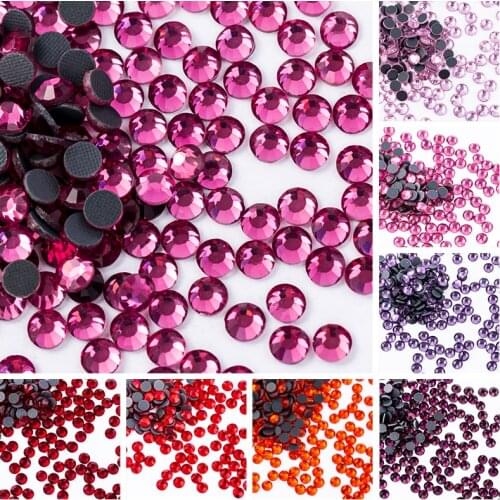 SS4-SS30 Many Colors DMC Hotfix Rhinestones Iron-on Rhinestone Hotfix Glass Strass Crystal Hot Fix Rhinestone For DIY Decoration