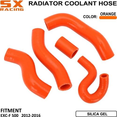 Motorcycle Cooling Accessories Water Pipe Silicone Radiator Coolant Hose For KTM EXCF500 EXC-F500 EXCF 500 2012-2016 Dirt Bike