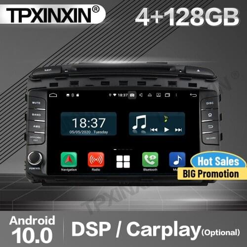 128G Apple Carplay Car Radio 2 Din Stereo Receiver Android For Kia Sorento 2015 GPS Navigation Player Audio Recorder Head Unit