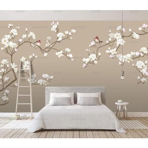 Bacal Custom wallpaper 3d mural hand-painted painting flowers and birds fashion bedroom interior background decor 3d wallpaper