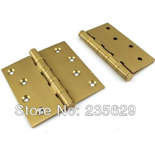 Free Shipping, brass Hinges for timber door / Metal Door, 3mm thickness, Low Noise, 4inch * 4inch* 3mm