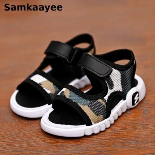 0-12y Kids Shoes Children Sandals Summer Boys Flats Shoes Camouflage Infant Casual Beach Light Soft Anti-Slip Outdoor Footwear 1