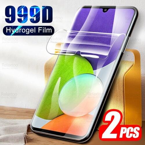 2pcs Full Curved Hydrogel Film For Samsung Galaxy A22 4G Sumsung A 22 22A 2021 A225F 6.4" Protective Screen Protector Not Glass