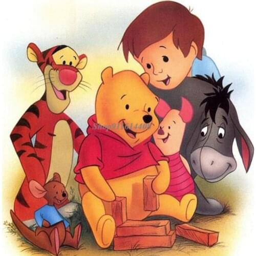 Canvas Painting Disney Anime Pricess Tigger Winnie The Pooh Cartoon Poster and Prints Wall Art Picture for Kid Living Room Decor