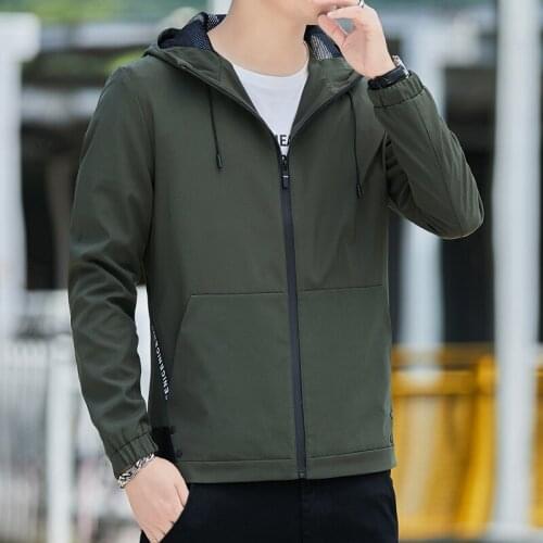 Korean Fashion Casual MenS New 2021 Spring And Autumn Hooded Baseball Loose Youth Student Jacket Boy