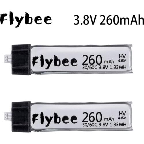 3.8V 260mAh 1S 30/60C high voltage HV lithium battery MOLEX1.25 Plug For US65 UR65 URUAV UR65 Mobula 7 3.8V 260mAh Lipo Battery
