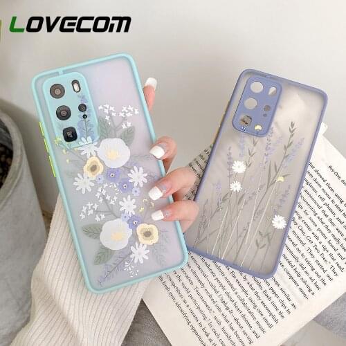 LOVECOM Fashion Cute Art Flower Phone Case For Samsung S21 S20 Ultra A72 A52 S10 Note 20 Ultra A70 A50 Relief Floral Back Cover