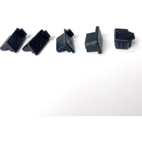 6pcs Black Silicone Dust Plugs Set for PS5 Silicone Dust Proof Cover Stopper Dustproof Kits for Game Console Accessories Parts