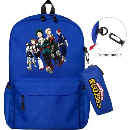 My Hero Academia Nylon Backpack Boys Girls High Quality Bookbag Zip Knapsack Casual Student Travel Schoolbag Laptop Bag
