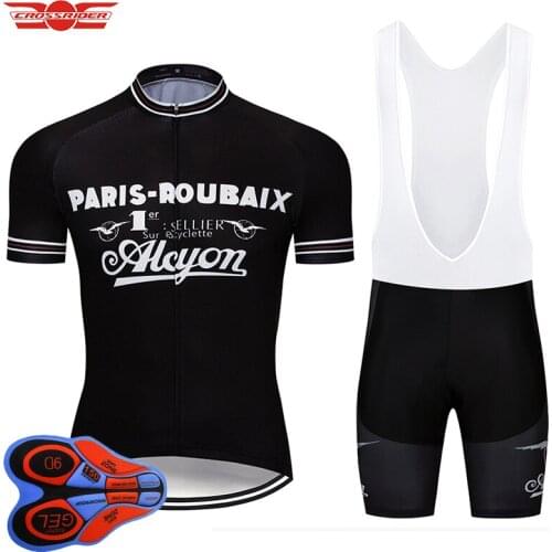 2022 New i2022 Summer Retro Cycling Jersey 9D Bib Set MTB Uniform Bicycle Clothing Breathable Bike Clothes Wear Mens Short Maill
