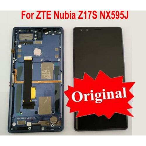 Original Best Working 5.73inch Sensor LCD Display Touch Panel Screen Digitizer Assembly with frame For ZTE Nubia Z17S NX595J