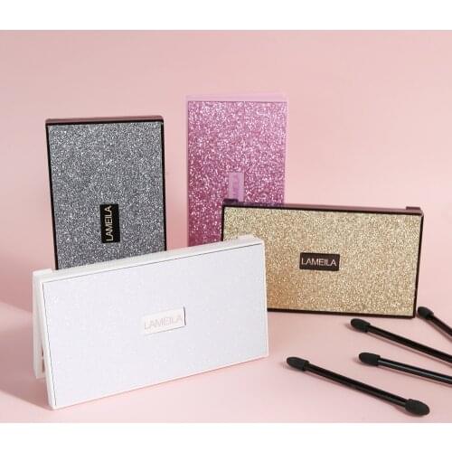 Lameila 10 Colors Eyeshadow Palette Shimmer Glitter Bling Powder Matte Earth Texture Pidment Cosmetic Beauty Eye Makeup