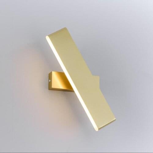 Rear Modern creative bedroom bedside lamp, personality aluminum led living room wall light, 360 ° rotate wall lamps