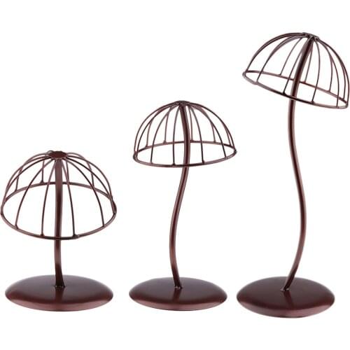 Sturdy Metal Hat Stand Freestanding Wire Ball Cap Rack Wig Holder Storage Display Stand for Home Salon Shop