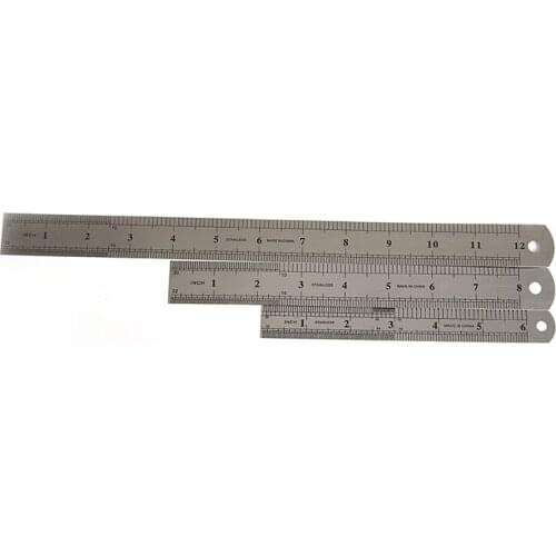 Sewing Foot Sewing 15-30cm Stainless Steel Metal Straight Ruler Ruler Tool Precision Double Sided Measuring Tool