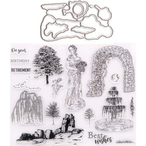 T1762 Silicone Clear Stamps for Scrapbooking landscape Decoration Embossing Folder Craft Rubber Stamp Tools New
