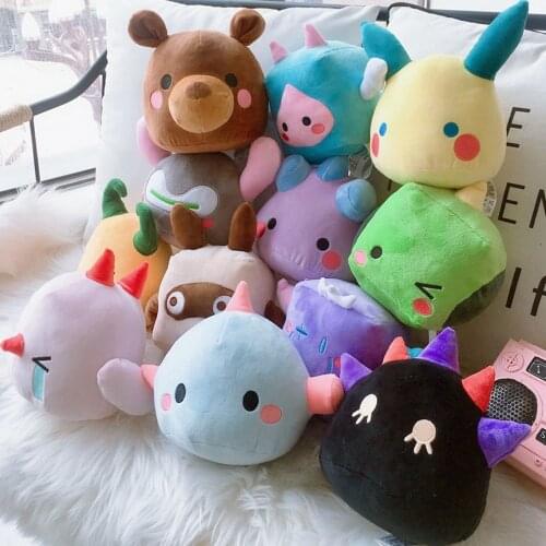 Super cute stuffed animal geometry monster stuffed animal trumpet bed pillow decoration toy childs birthday present