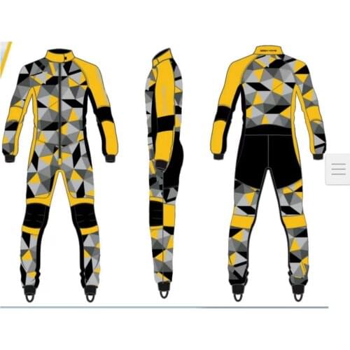Advanced customized version of skydiving suit, with customizable pattern and name