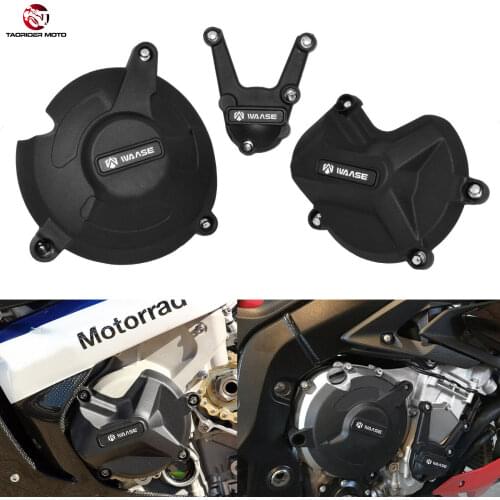 QMSTART Racing Engine Guard Stator Clutch Pulse Cover Protector Set For BMW S1000RR 2017-2018 S1000R 2017-2020 S1000XR 2015-2019