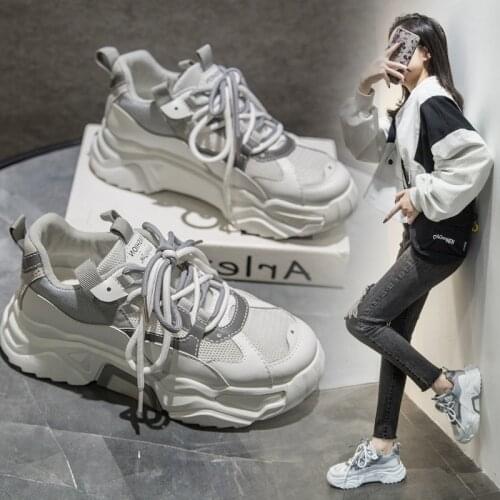 Women Shoes Female Sneakers Casual Sports Shoes New Fashion Patchwork Breathable Korea Style Casual Mesh Shoes