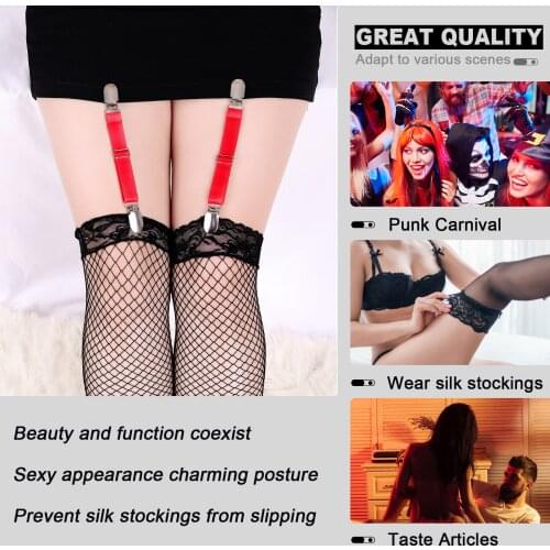 Harajuku Women Leg Harness Garter Belt Goth Body Bondage Sexy Stockings Clip Thigh Straps Punk Exotic Bdsm Lingerie Sex Jewelry