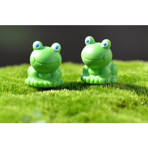 10PCS Cute Animal Frog Home Micro Fairy Garden Gnomes Figurines Kawaii Miniatures Dollhouse Decor Ornaments DIY Accessories