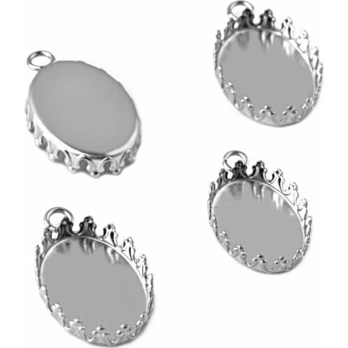 20pcs 2018 New Pure Stainless Steel 13*18MM/18*25MM Elliptical Beer Cover Single Hanging Bottom Accessories Wholesale