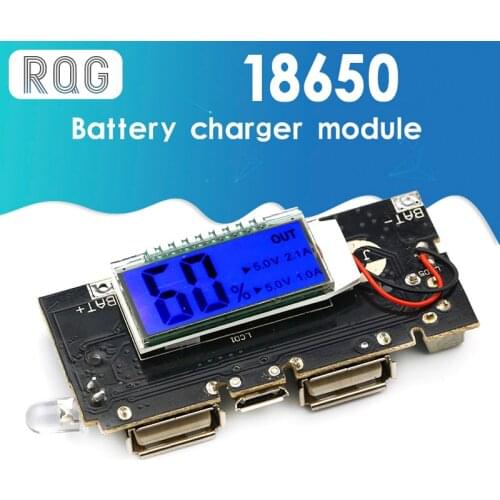 Automatic Protection! Dual USB 5V 1A 2.1A Mobile Power Bank 18650 Lithium Battery Charger Board Digital LCD Charging Module
