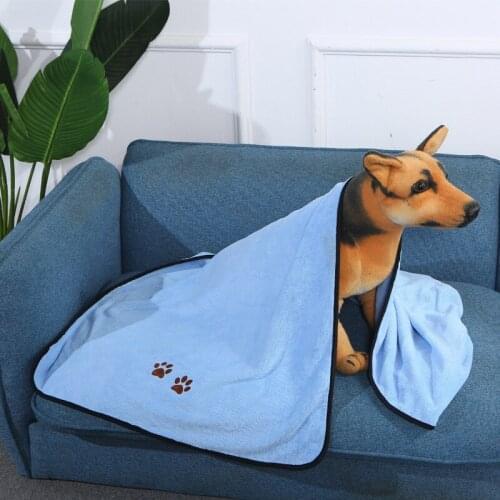Dog Bath Towel Super Absorbent Pet Drying Towel for Dogs Cats Microfiber Pet Oversized Microfiber Towel Pet Bathing Supplies