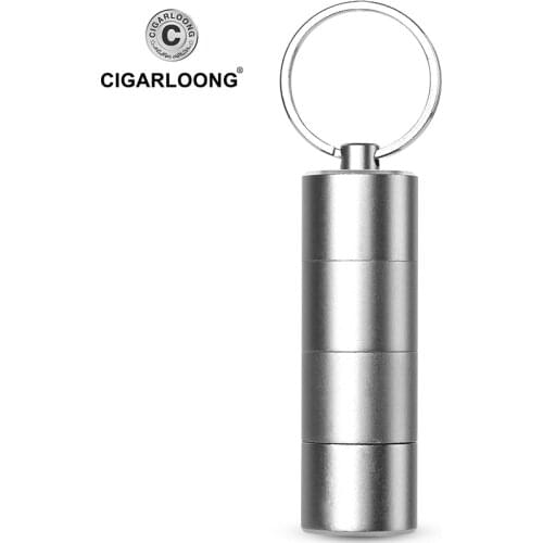 COHIBA Cigar Punch Cutter Gadgets Portable Pocket Metal Blade Chain Bullet Hole Cut Cigar Accessories Tool CLF-0112